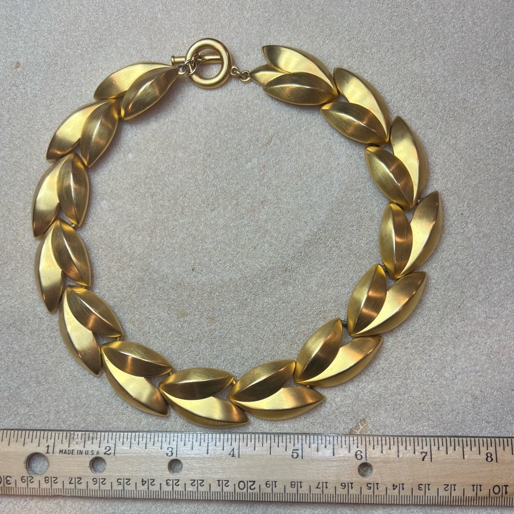 Givenchy Leaf Necklace with Toggle Closure